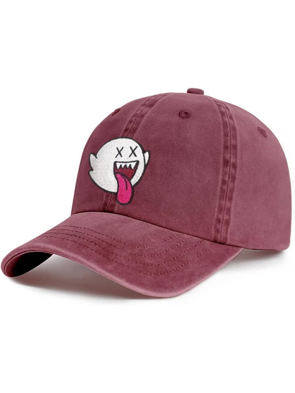 Fashion Cool Ghost Red Baseball Cap Funny Embroidered Trucker Birthday Gifts Hat